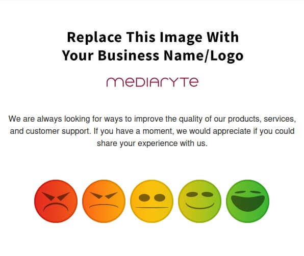 MailChimp Customer Review Template 4 - Facial Expression